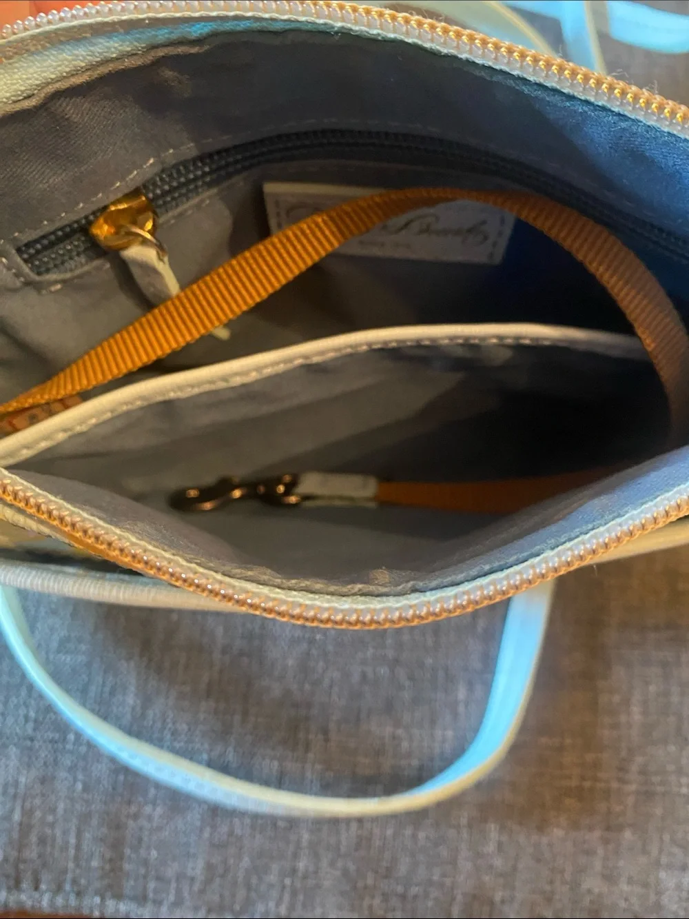 Dooney & Bourke Light Blue Lemon Small Crossbody Bag - 9